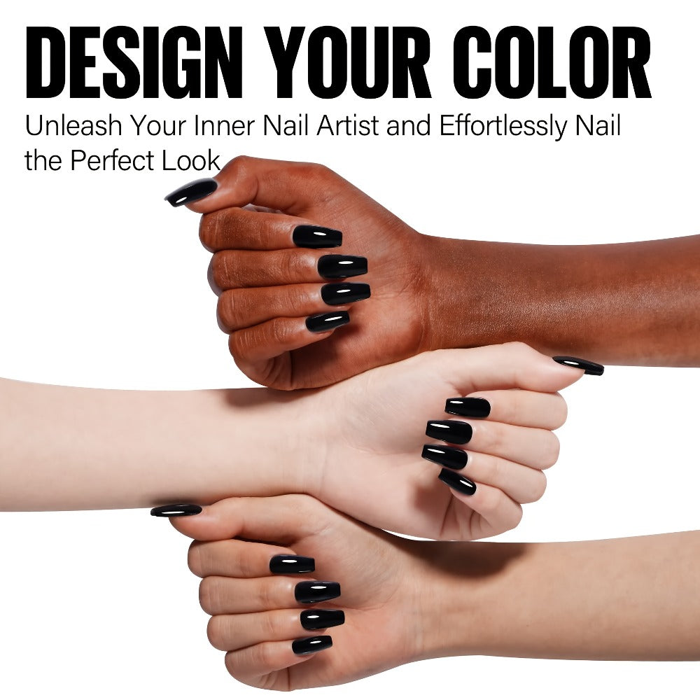 Gel Nail Polish in 16ml Deep Black for Solid Color, Stamping, French Tips and Chrome Base for Nail Art — image 12