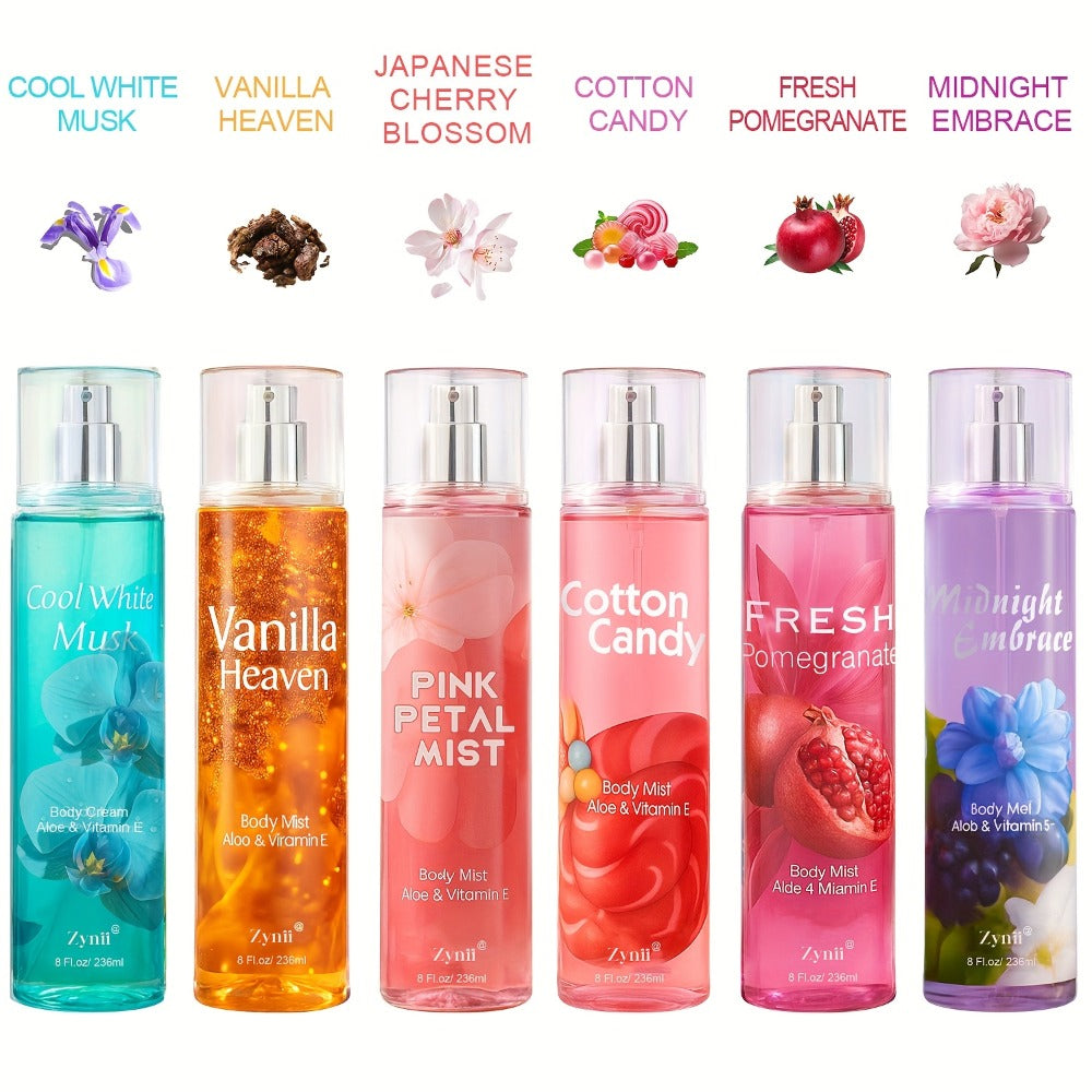Fragrance Body Mist for Women, Floral, Fruity, Musk & Vanilla Body Spray with Aloe & Vitamin E, 3-8 fl oz — image 4