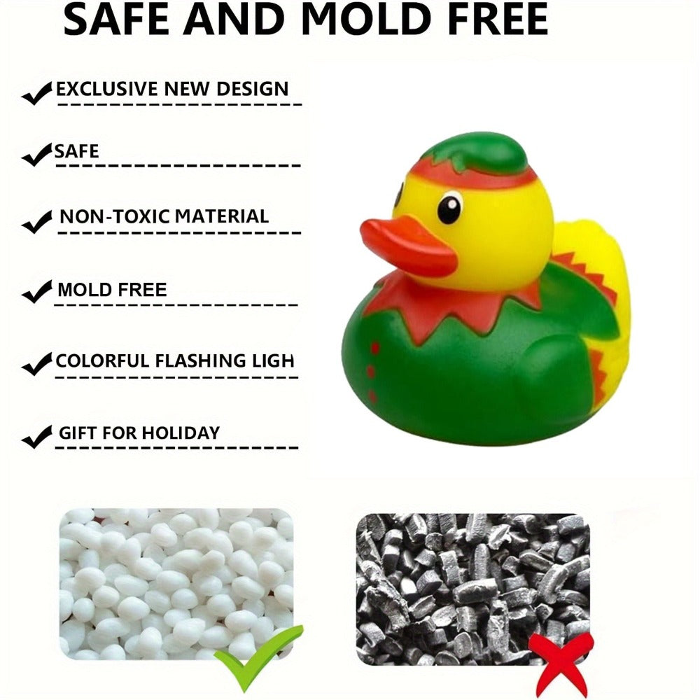 Light Up Duck Bath Toys for Toddlers, Color-Changing Floating Rubber Ducks, Sensory Water Bath Time Toys for Boys & Girls — i