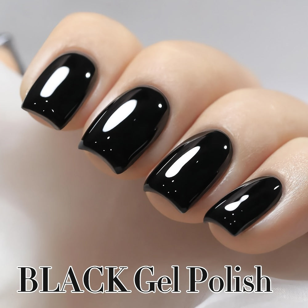 Gel Nail Polish in 16ml Deep Black for Solid Color, Stamping, French Tips and Chrome Base for Nail Art — image 3