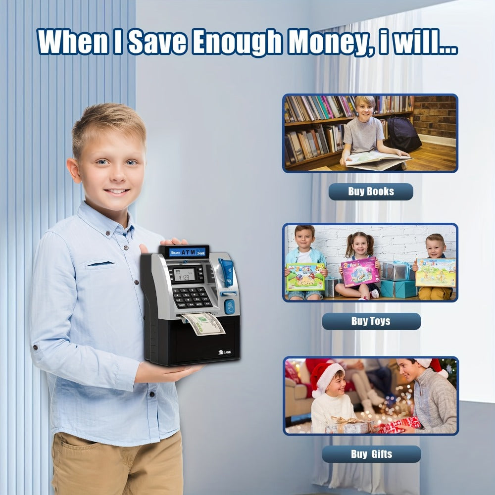 Electronic ATM Kids Piggy Bank with Password, Banknote & Coin Savings Bank for Boys Girls, Birthday Gift — image 12