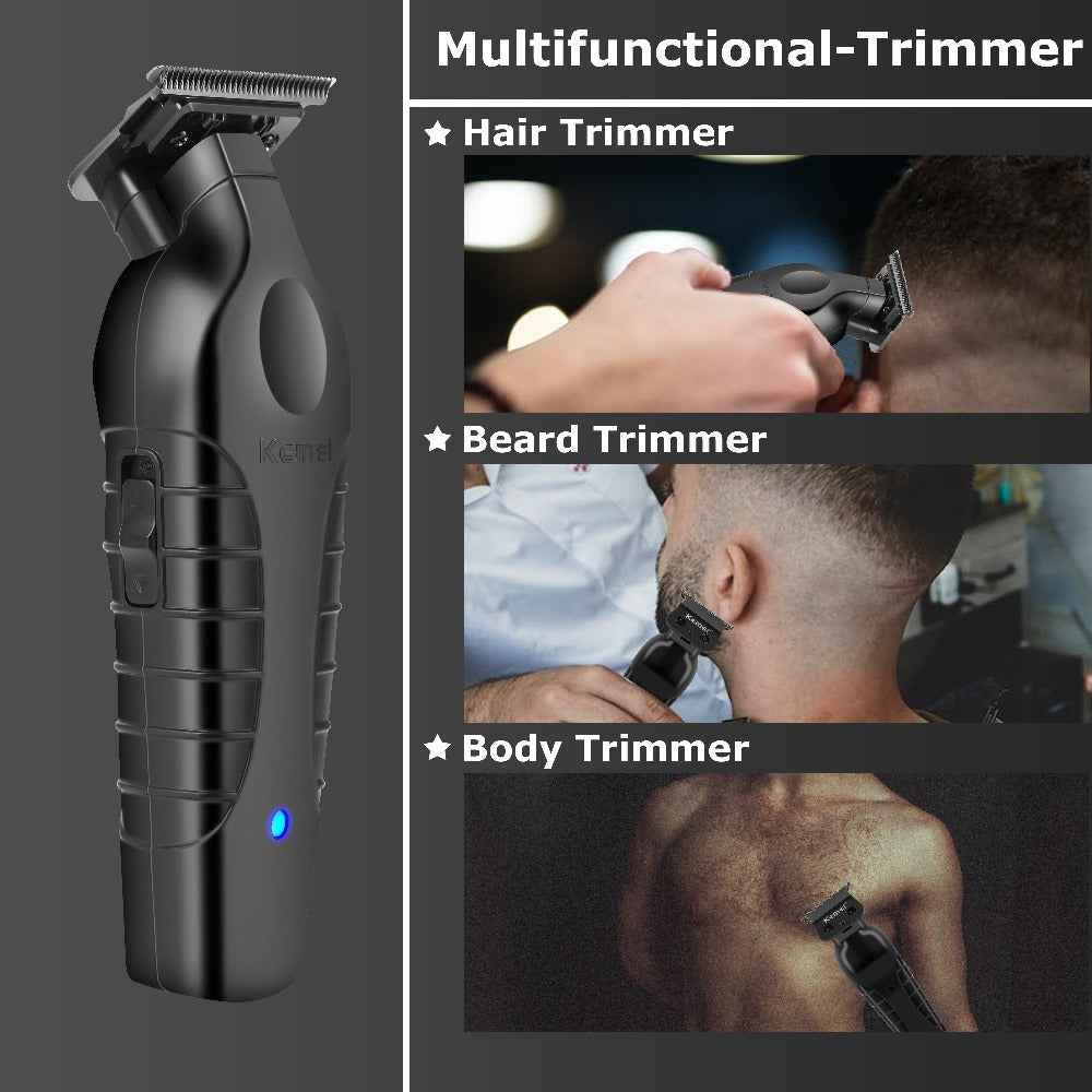 Kemei Hair Clipper & Beard Trimmer Set for Men – Professional Grooming Kit with Reciprocating Shaver, USB Rechargeable, Home 
