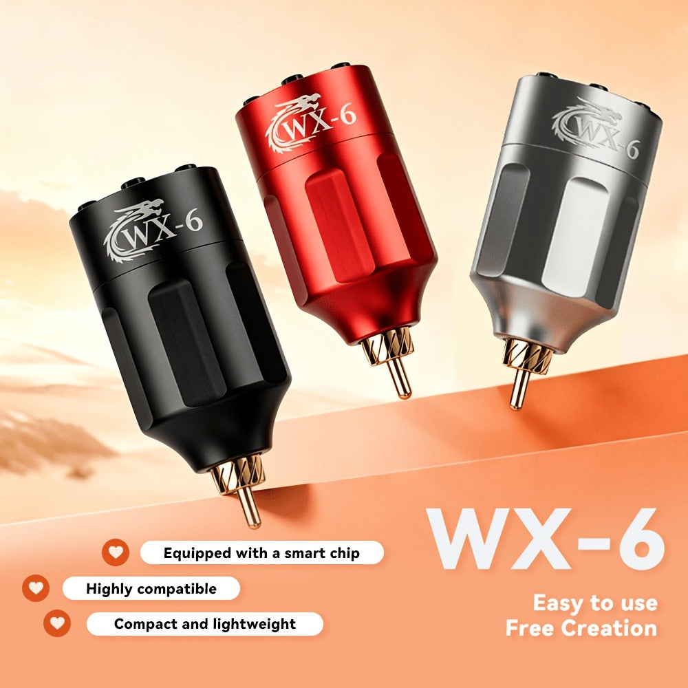 WX-6 Rechargeable Tattoo Power Supply with LED Display and Four RCA or DC Color Configurations — image 4