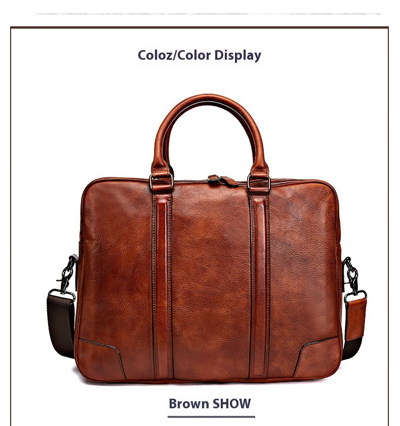 Skeleton-skin Genuine Leather High-grade Briefcase