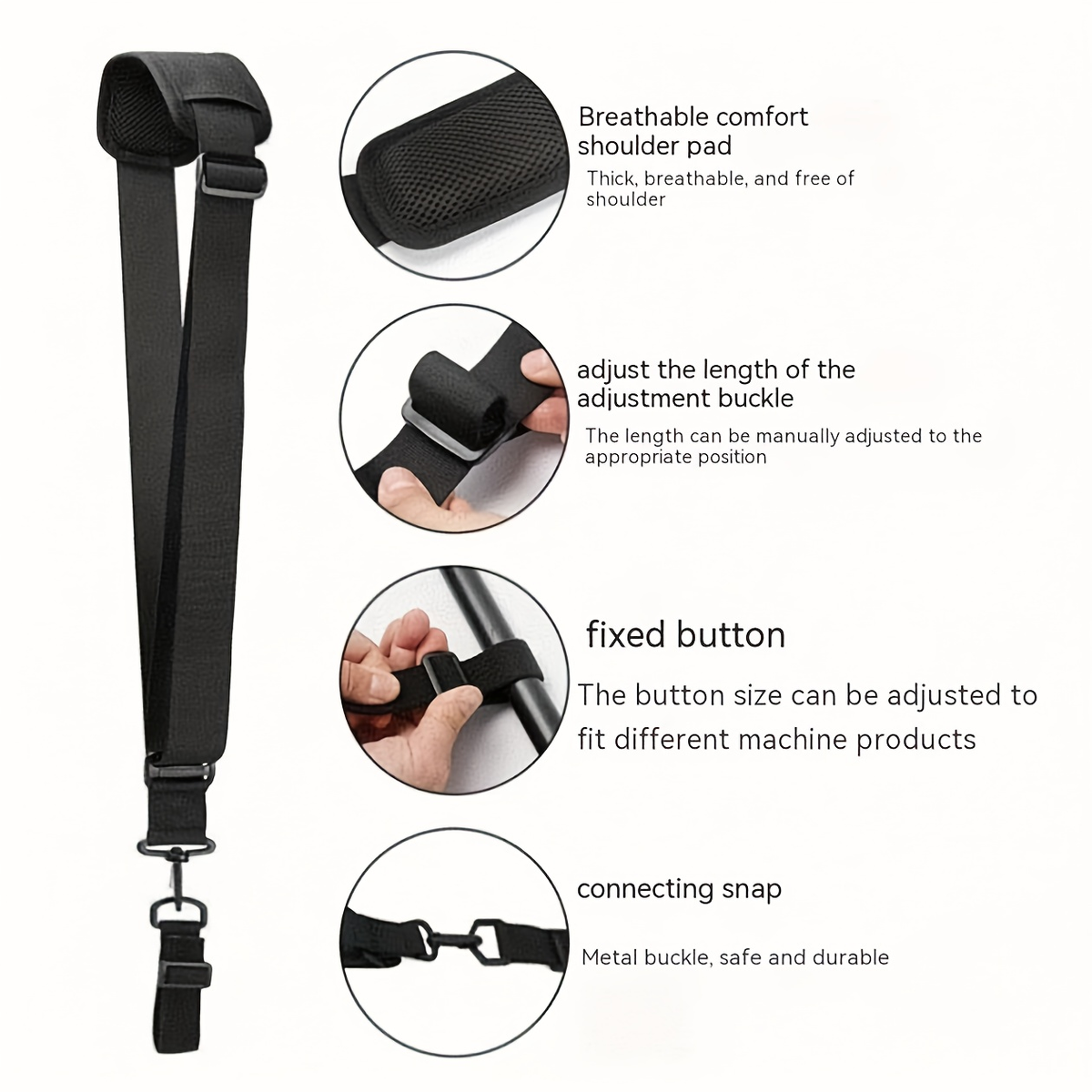 Weed Trimmer Shoulder Strap 2-Pack Upgraded Metal Clip Compatible with EGO Greenworks Leaf Blower Shrub Trimmer String Trimme