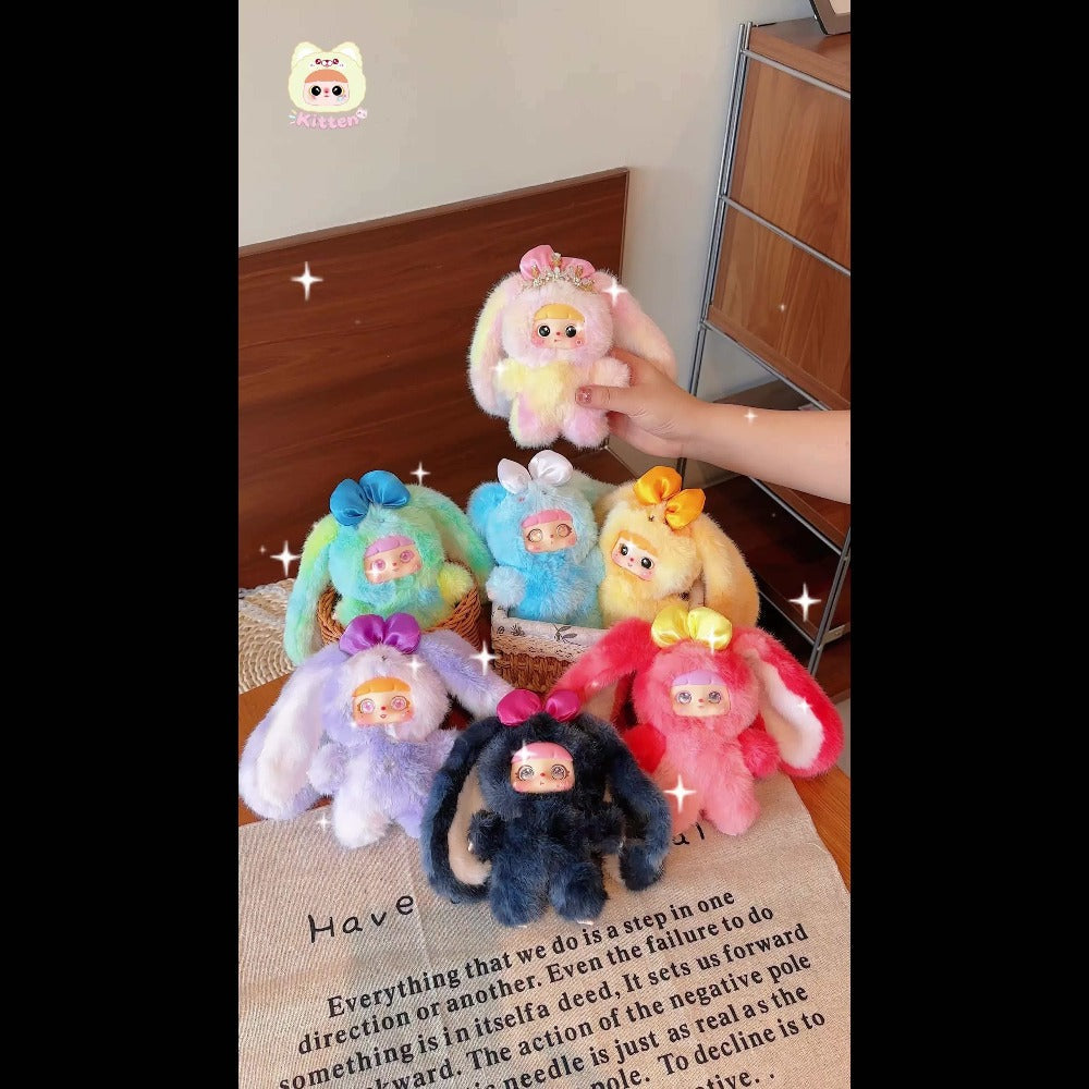 Plush Toy Kawaii Rabbit with Detachable Face Panel and Assorted Character Styling for Display — image 14