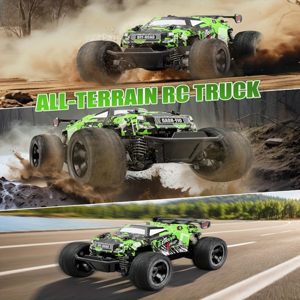 RC Off-Road Truck for Kids 2.4GHz Dual Drive Twin Motor – All-Terrain Anti-Slip Tires Remote Control Car, Sturdy Durable Boys