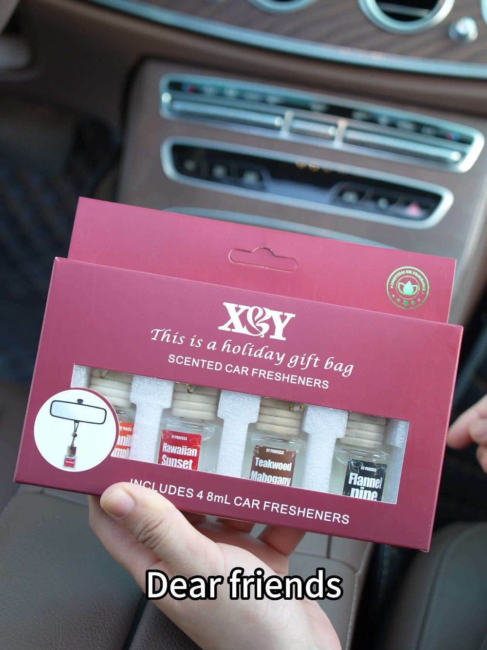Car Air Freshener X&Y Four-Bottle Hanging Diffuser Gift Set with Eight available Style and Collection Options — image 18