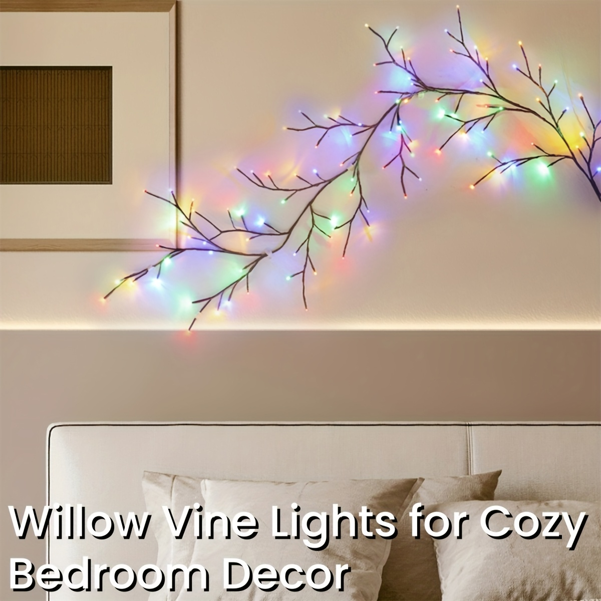 Solar Willow Vine Fairy Lights 96 LED 8 Modes 5.9ft, for Garden, Pathway and Patio Lighting — image 6