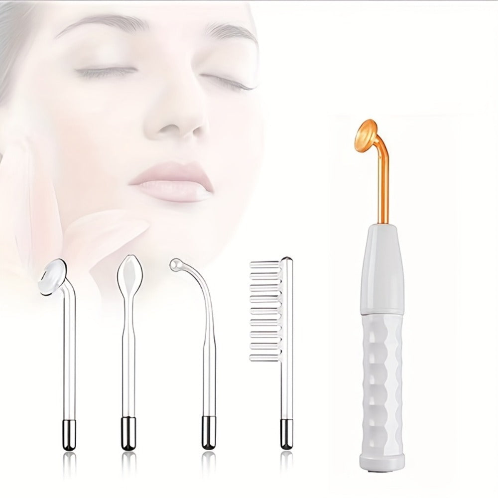 High Frequency Facial Massager 4-in-1 Skin Care Stick Portable Home Use Acne Treatment Rejuvenation Beauty for Home or Salon 