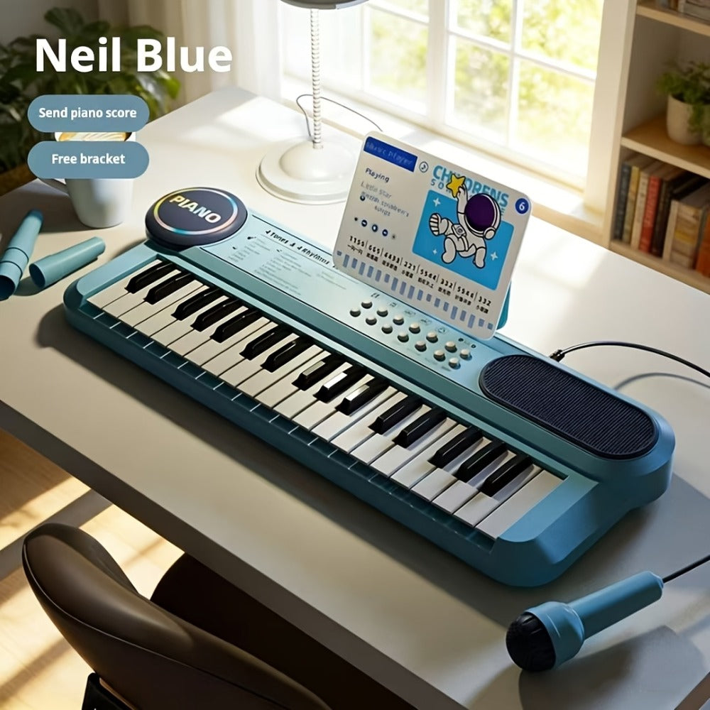 Kids Electronic Keyboard Piano 37 Keys with Microphone, Multi-Function Musical Instrument Toy for Children — image 3