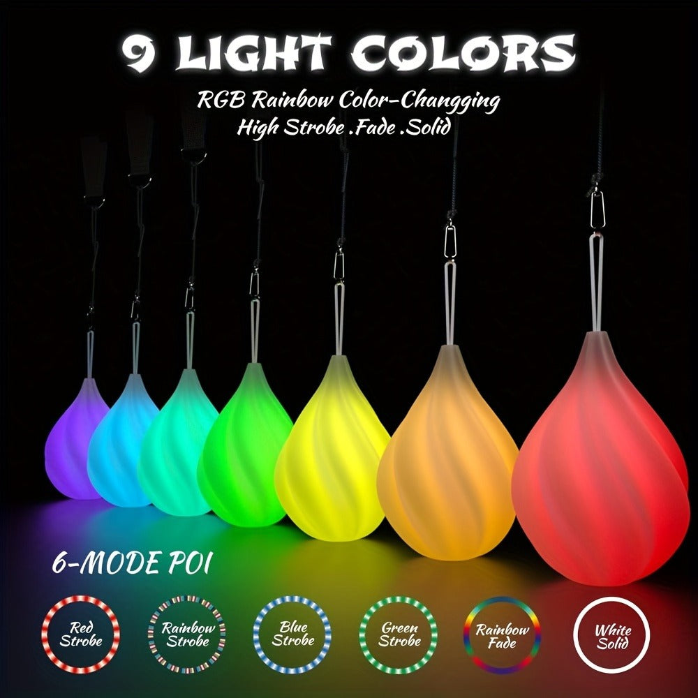 Glow Poi Balls LED Spinning Set 1 Pair with the Listed Color, Size or Set Options for Everyday Use — image 2