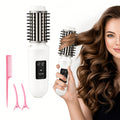 Cordless Hair Curler Brush 2-in-1 Straightener – Rechargeable Wireless Auto Curling Iron, for Home, Travel and Salon Hair Sty