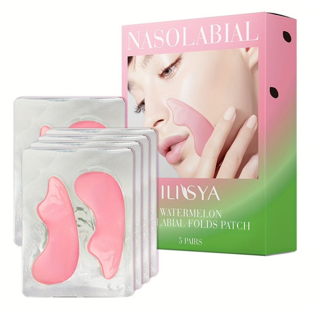 Nasolabial Fold Patches with Watermelon Collagen & Niacinamide, Caffeine Smile Lines Face Patches for Deep & — image 8