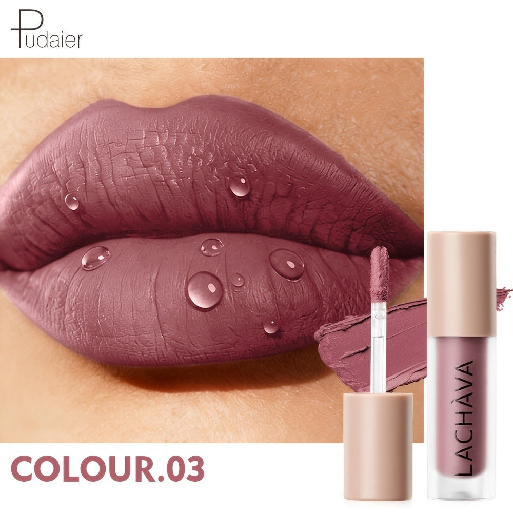 Velvet Matte Liquid Lip Color in Five Coordinated Nude-Tone Shades with 7.4cm Square Tube and Wand — image 2