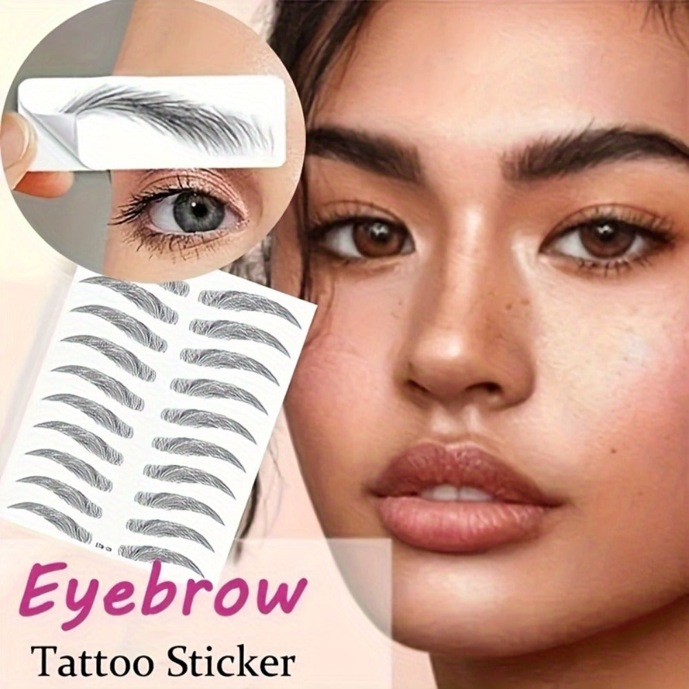 6D Eyebrow Tattoo Stickers Waterproof 8 Pcs for Women Girls, for Temporary Body Art, Festivals and Costumes — image 13
