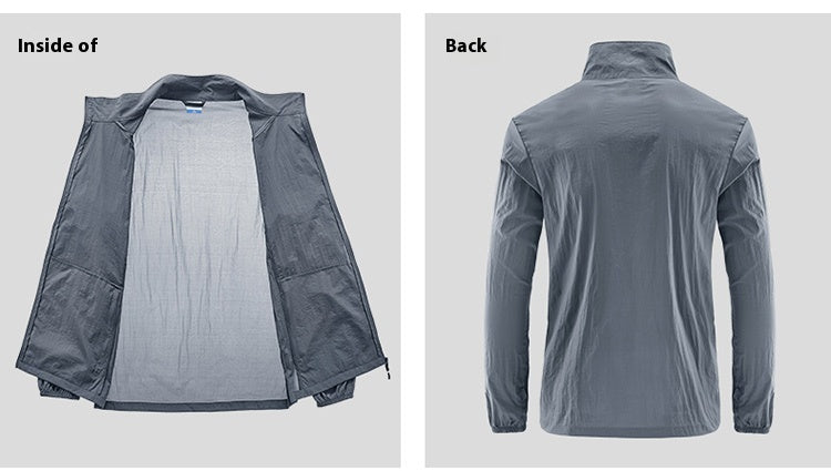 Ultra-thin Breathable Stand Collar UV-proof Jacket Fishing Suits Men
