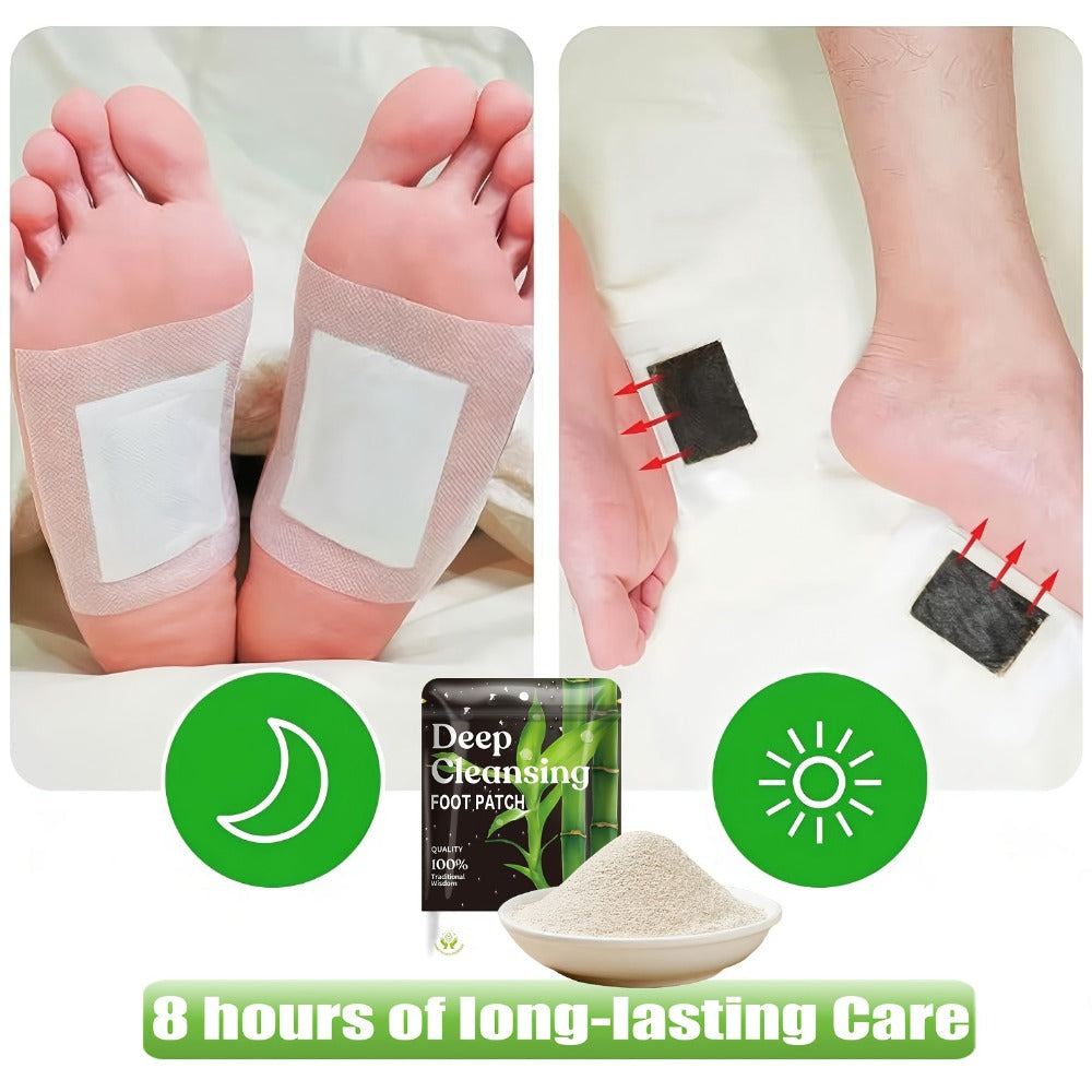Foot Detox Pads 100pcs Overnight Bamboo Vinegar & Ginger Powder – Deep Cleansing Alcohol-Free Natural Plant Patches — image 7