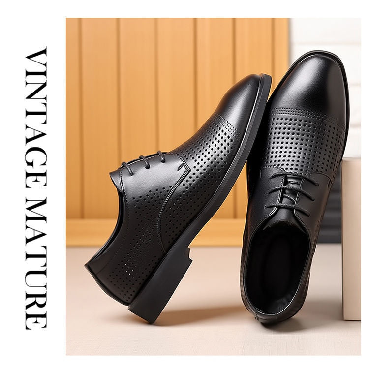 Men's Fashionable Casual Business Leather Shoes With Soft Soles