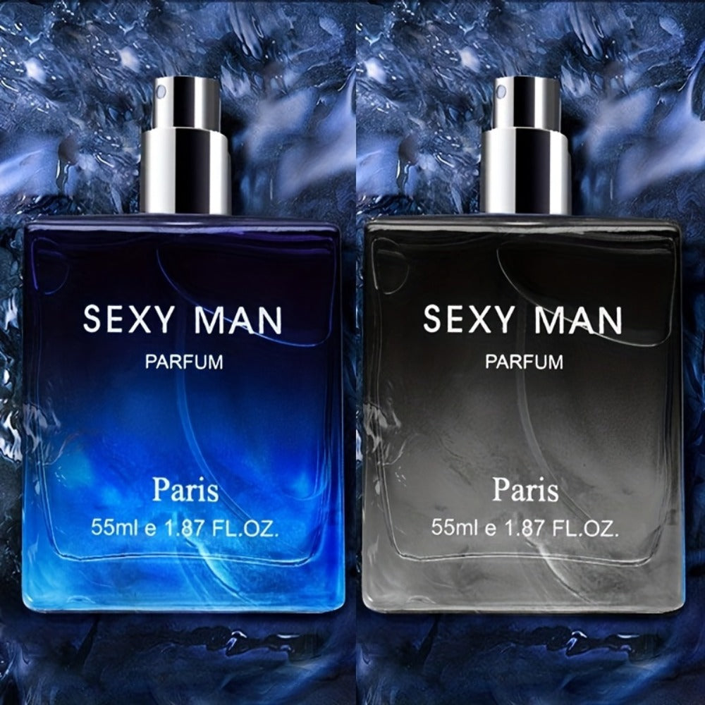 Cologne Spray for Men SEXY MAN Two-Bottle Set with 7054A and 7054B Color Options and Gift Vial — image 13