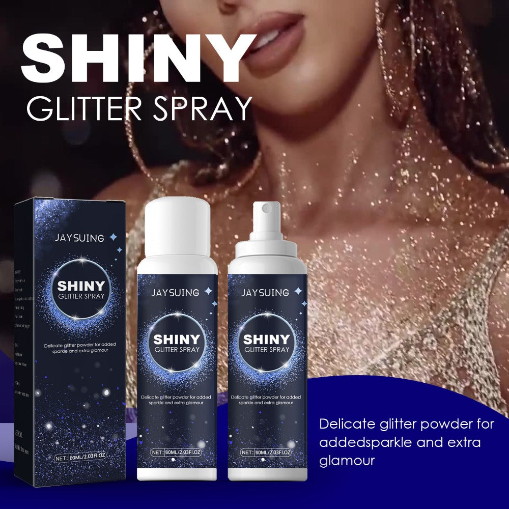 Shimmer Glitter Body Spray 60ml Waterproof Long-Lasting Highlighter for Skin Hair & Clothing – Fine Mist Sparkle Glow Spray f
