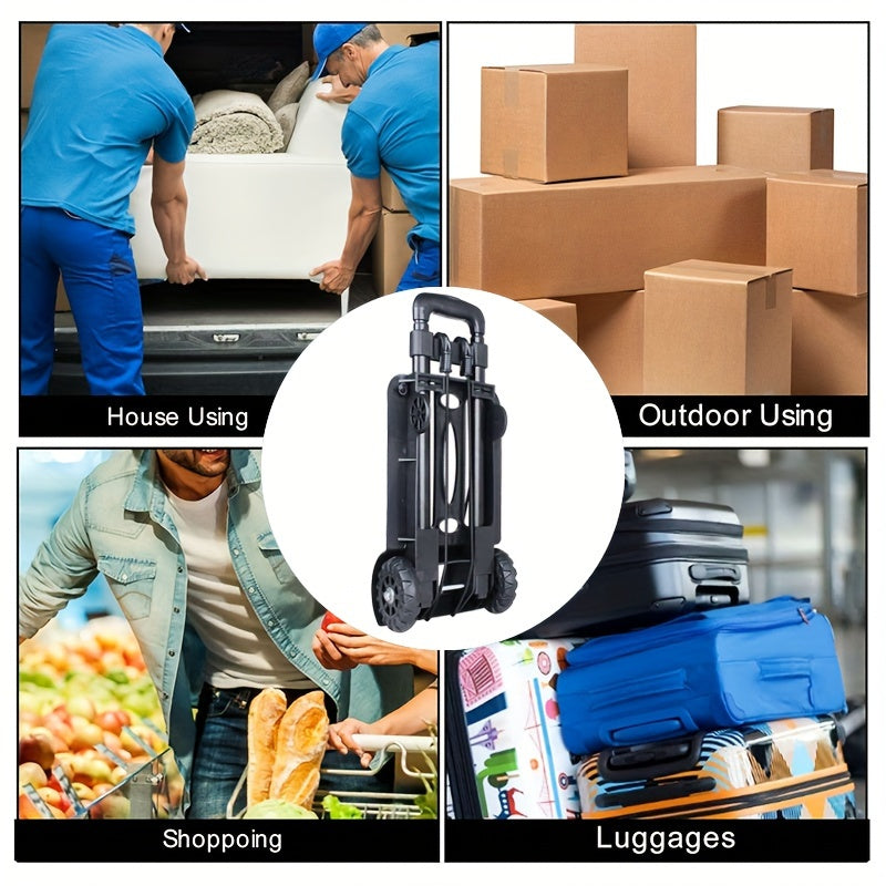 Compact Folding Aluminum Hand Truck with Telescoping Handle and Two- or Four-Wheel Configuration Options — image 9