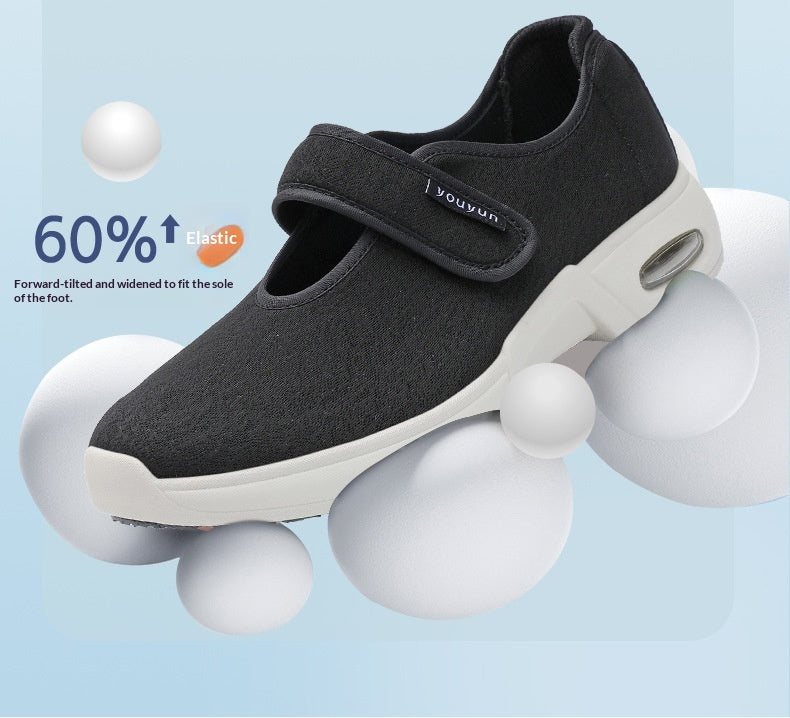 Walking Large-size Dad Widened Mom Mid- To Late-life Single-layer Shoes
