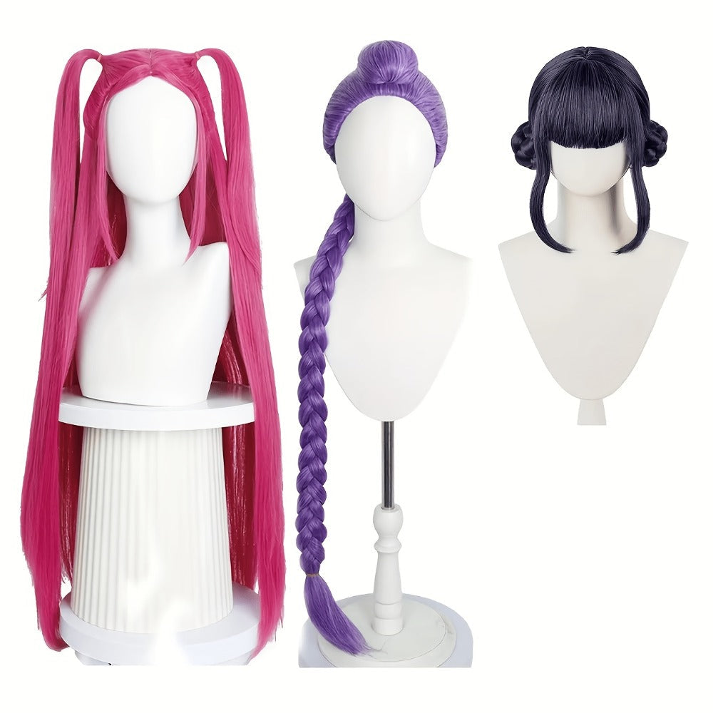 K-Pop Cosplay Wig Long Straight 30 Inch – Korean Idol Costume Hair for Halloween, Anime Convention & K-Drama Character Dress 