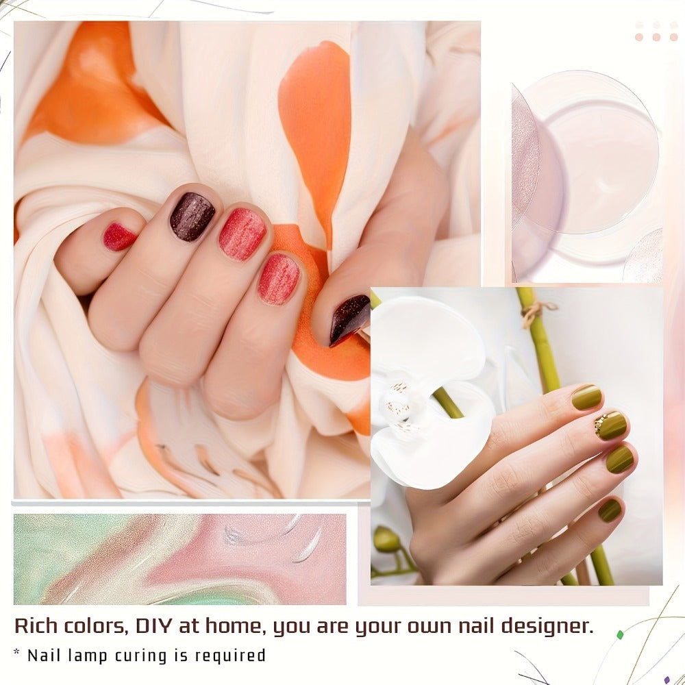 35-Color Gel Nail Polish Kit with UV LED Lamp, Electric Nail Grinder, Four Top Coats and Decoration Tools — image 11