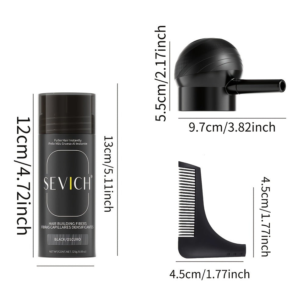 Hair Thickening Fibers Set 2-in-1 with Applicator Spray - Instant Volume & Fuller Look for Thinning Hair — image 6