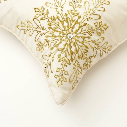 Embroidered Beaded Throw Pillow – Soft & Stylish Accent