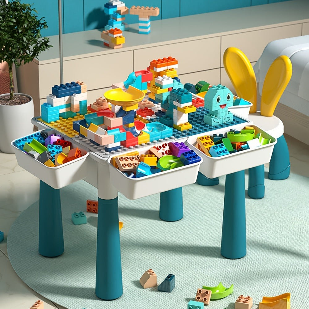 Kids Building Block Table & Chair Set with Storage Boxes with the Listed Color, Size or Set Options for Everyday Use — image 