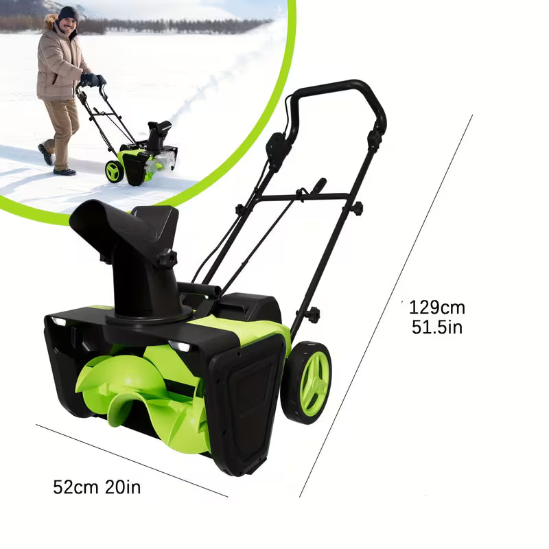 20-Inch 40V Cordless Snow Blower with 2x4.0Ah Batteries and Charger