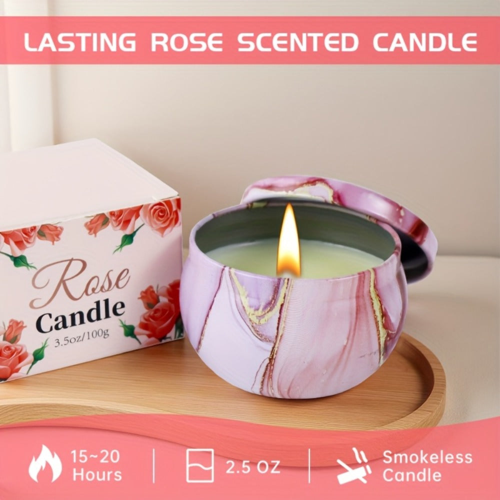 Luxury Spa Gift Set for Women 10-Piece Rose Scented Candles Bath Salt Balls Dried Flowers Eye Mask Soap Blanket Socks Hair Ri