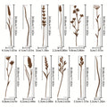 Rustic Metal Wildflower Stems, 12-Piece 30 cm Botanical Set for Vases, Planters and Garden Beds — image 3