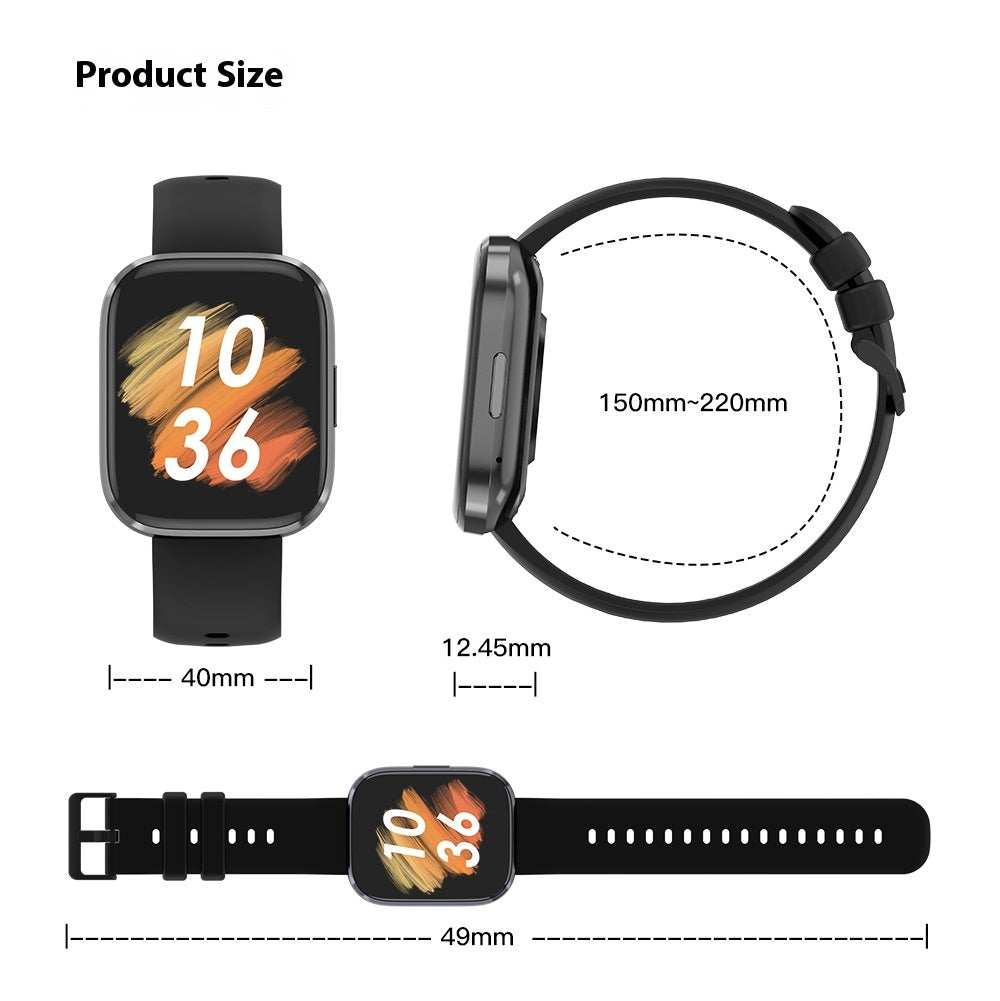 Bluetooth Calling Heart Rate Blood Oxygen Quick Reply Waterproof Sports Watch