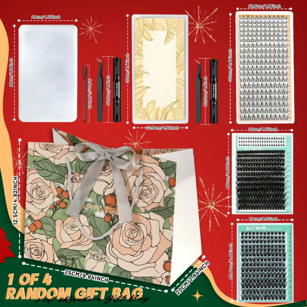 False Eyelash Cluster Kit with Four Package Options from 209 to 1993 Pieces plus Tools and Gift Bags — image 3