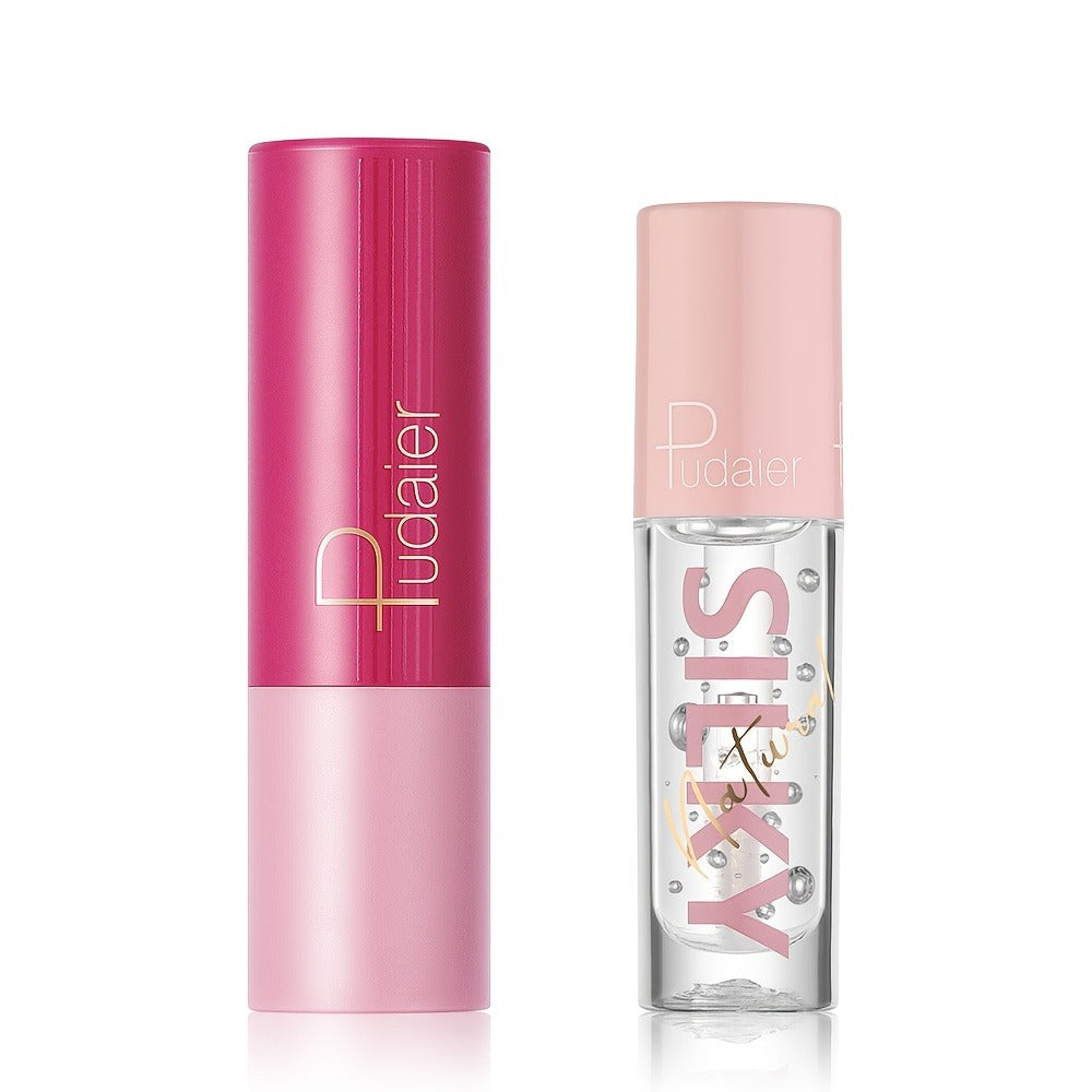 Lip Oil Lip Liner Duo 2-in-1 Precision Tip – Glossy Nourishing Hydrating Long-Lasting Silky Smooth Lip Color Pencil for Women