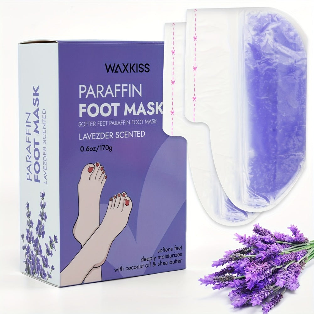Paraffin Wax Moisturizing Hand & Foot Mask WAXKISS – Non-Greasy Skin Softening Treatment Lavender & Grapefruit Scent — image 
