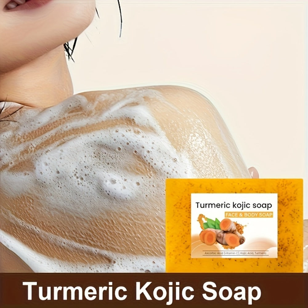 Turmeric Vitamin C Facial Cleansing Kit Face Wash Foam Soap Bars Set Nourishing Gentle for Bath Time — image 9