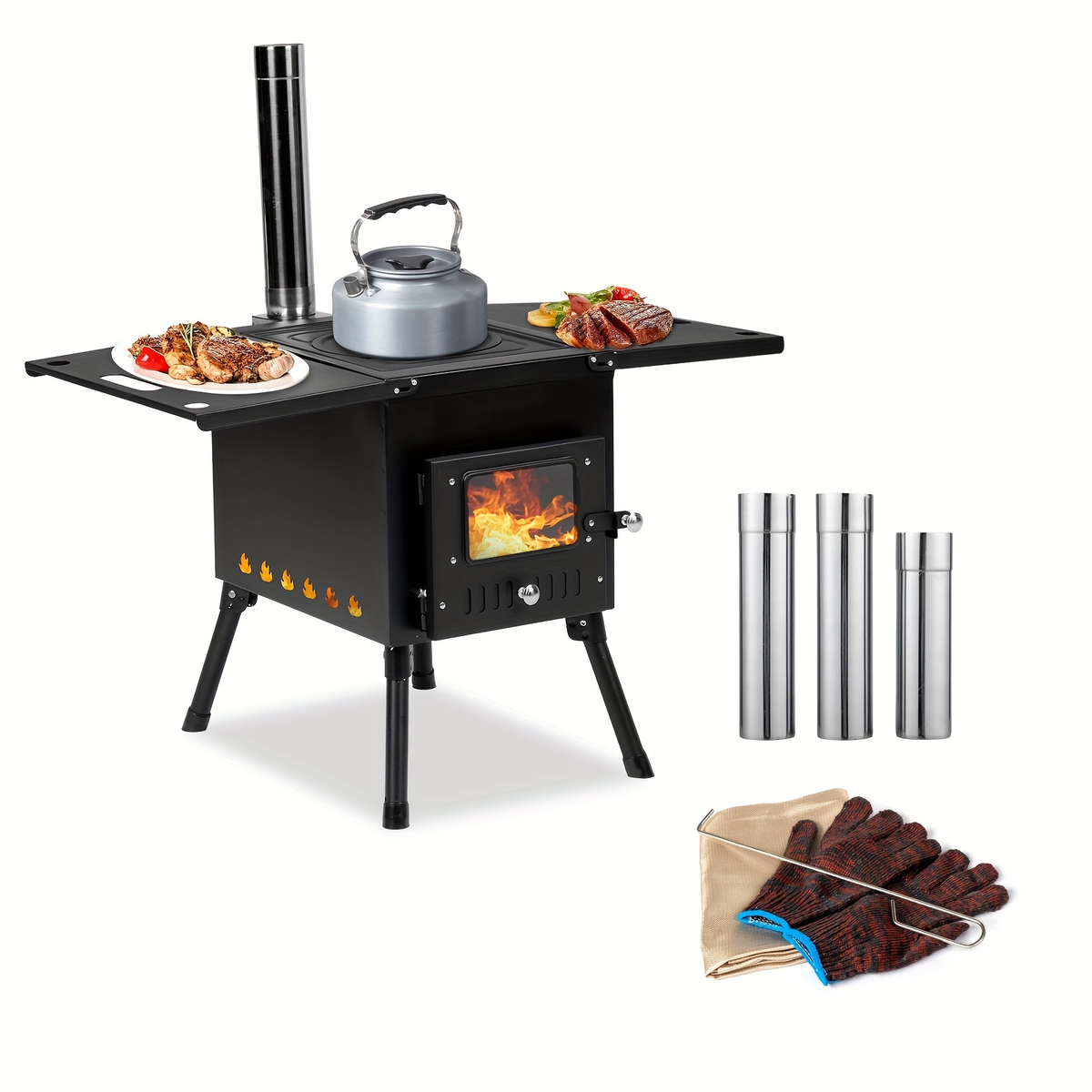 Tent Wood Stove Portable for Garden, Patio and Yard Use, with the Listed Configuration, for Everyday Use and Organized Storag