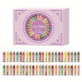 Lip Balm Gift Set 48pcs MISS FACTORX – Moisturizing Glycerin Lip Butter, Hypoallergenic Natural Finish for All Skin Types — i