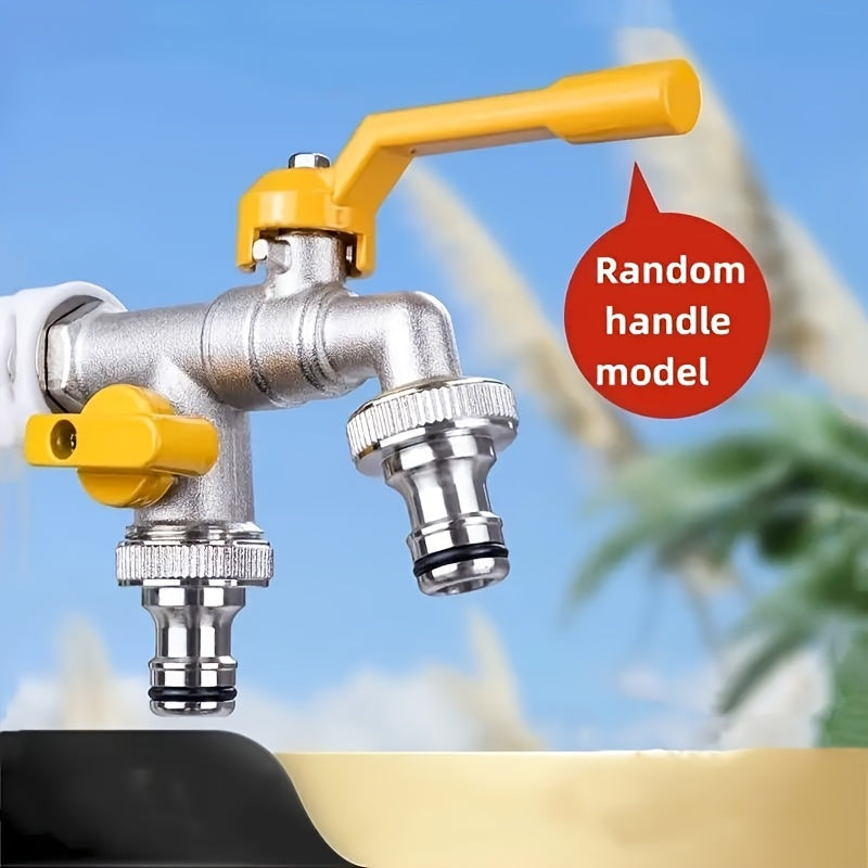 Garden Hose Faucet Dual Outlet Stainless | Outdoor Spigot Sprinkler — image 7