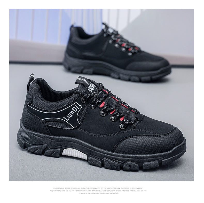 Mens Thick-Soled Outdoor Hiking Shoes