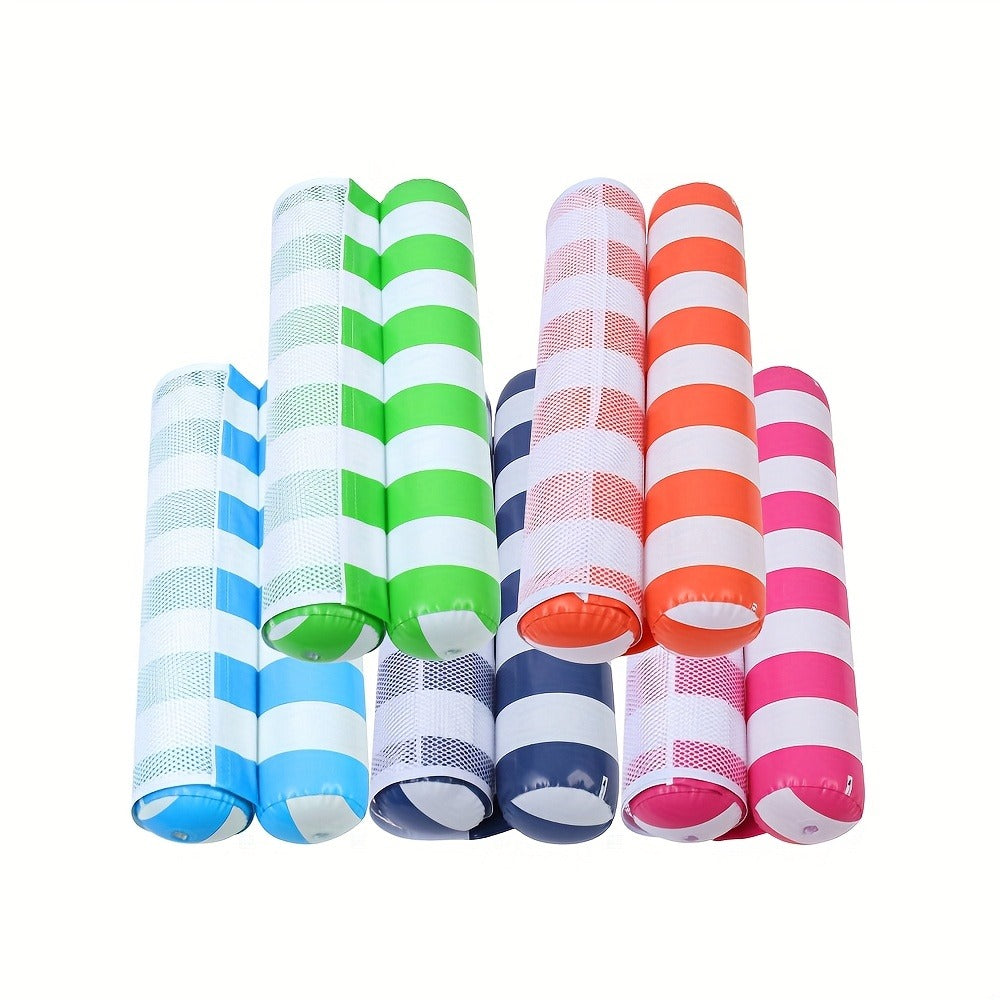 Five-Piece Inflatable Pool Hammock Float Set with Mesh Centers, Striped Designs and 51.2-Inch Length — image 8