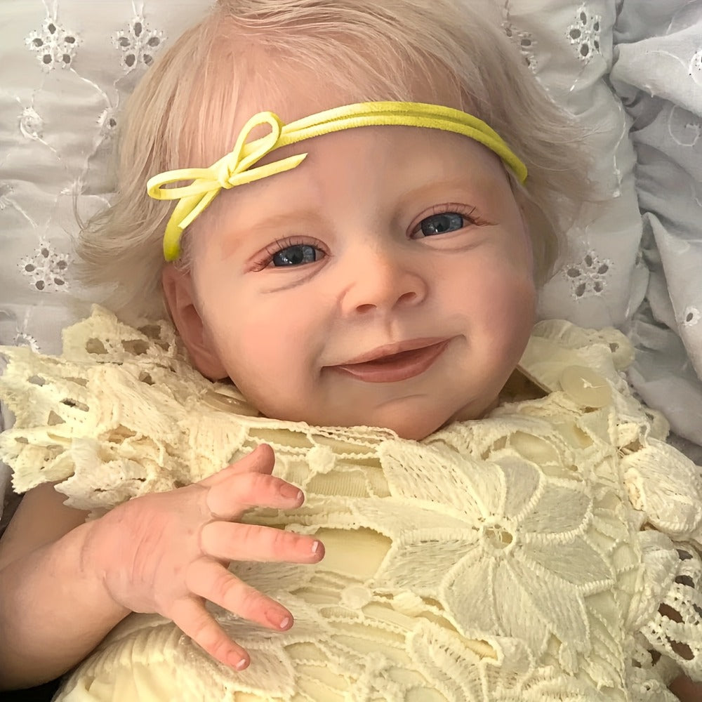 Reborn Doll Sebastian 19-Inch Soft Vinyl Figure with Hand-Rooted Blonde Hair, Open Eyes and Accessory Set — image 7