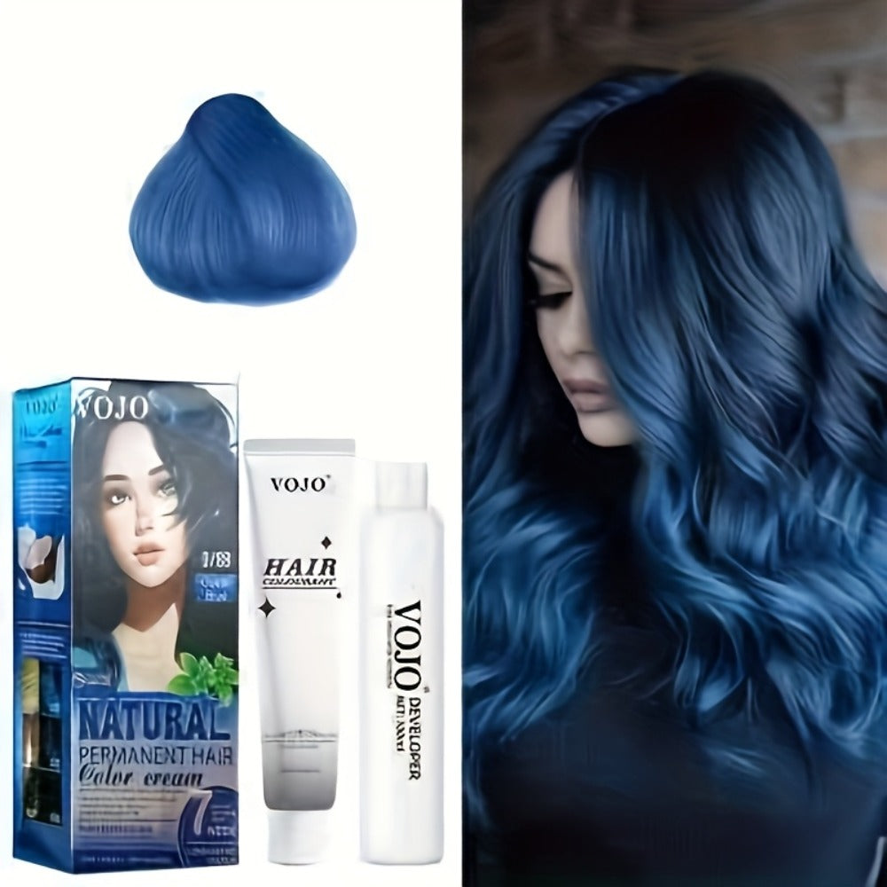 Permanent Hair Dye Kit 12 Vibrant Colors with Developer & Applicator Tools Bleach Blonde Ash for Bath Time, Home Spa and Pers