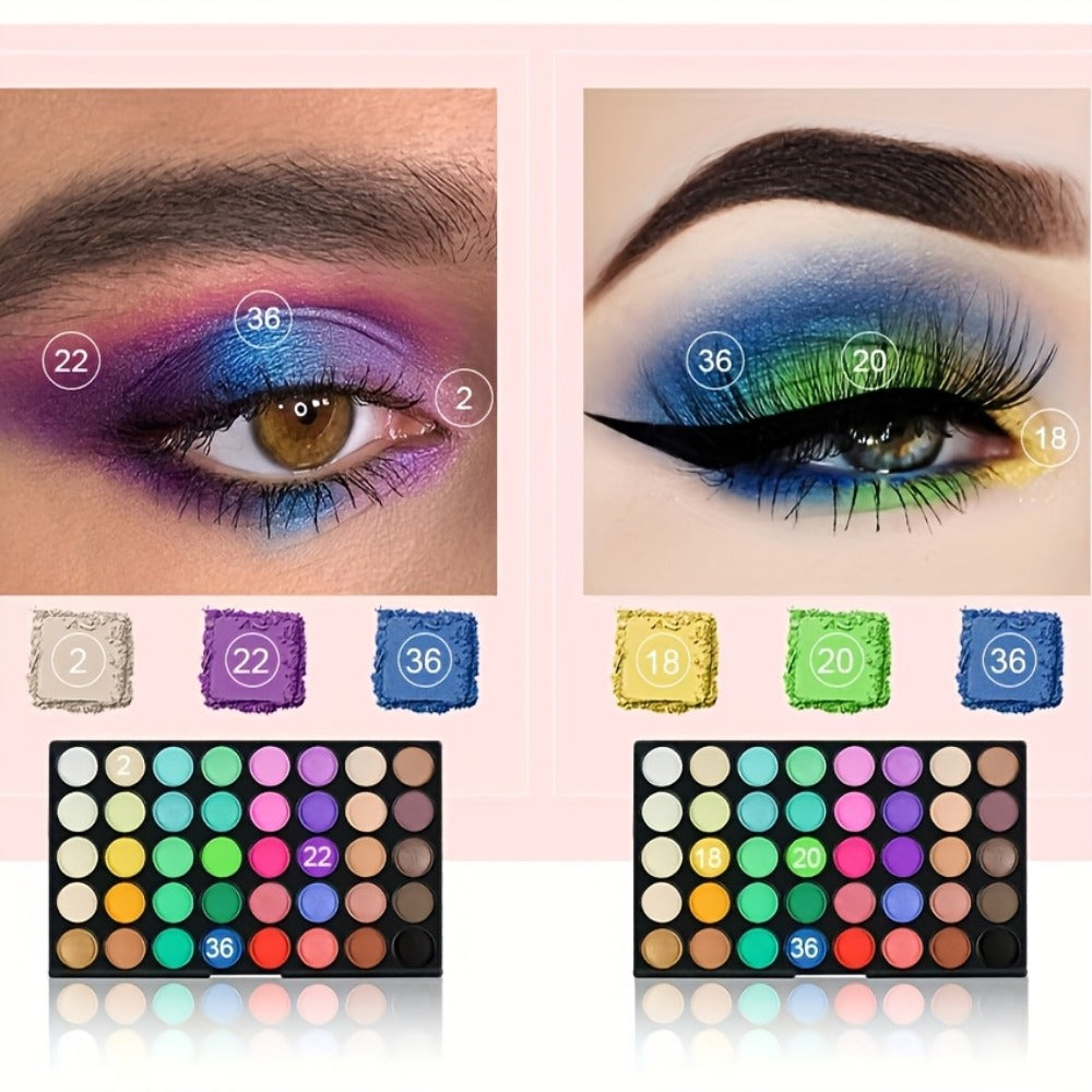 120 Shade Pro Eyeshadow Palette with 8 Brushes – Pearlescent & Matte Blendable Paste Formula for Smoky Eye, Cosplay, Stage & 