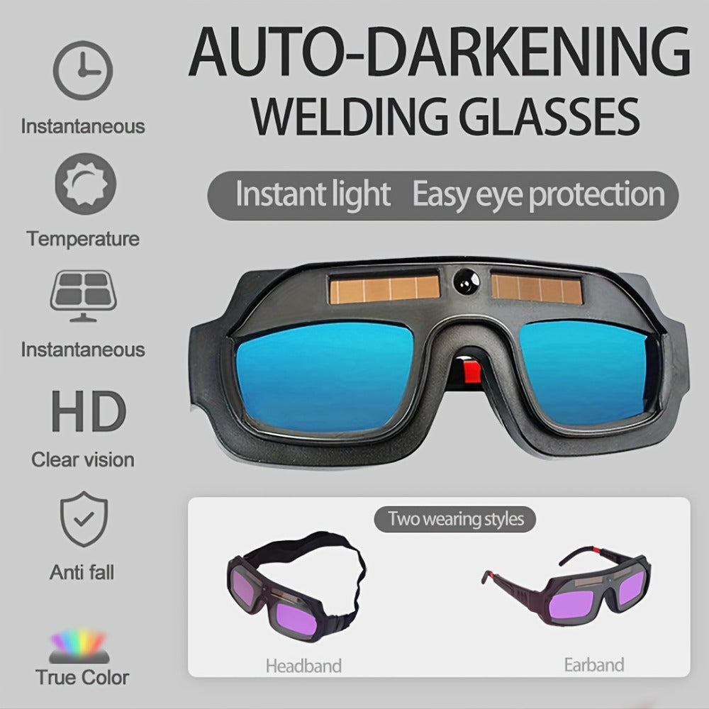Auto-Darkening Welding Goggles True Color Lens – Anti-Glare Safety Glasses for TIG MIG MMA Plasma Welding — image 3