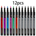Fine-Tip Liquid Eyeliner Pen Set with Twelve Black and Bright Color Pens for Graphic Eye Looks — image 11